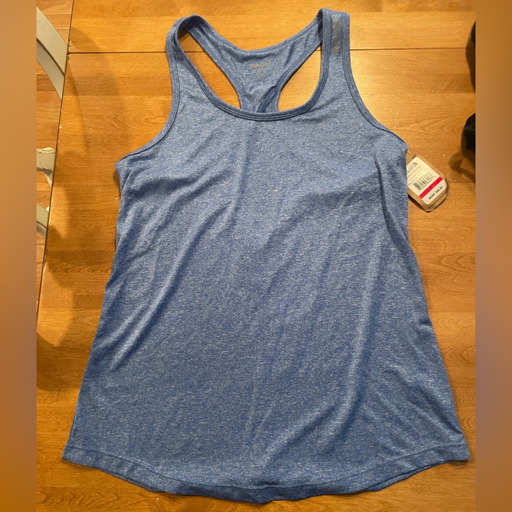NEW Rebook Heathered Blue Athletic Tank Top